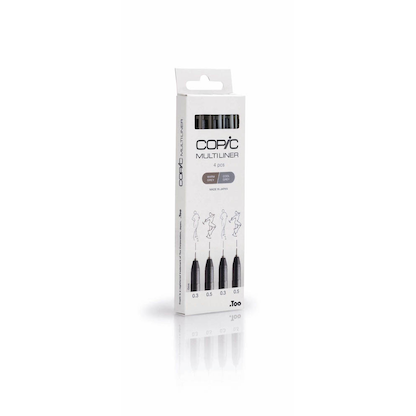 Artikelbild 2 für COPIC® Multiliner Fineliner farbsortiert 0.3 + 0.5 mm, 4 St., Artikelnummer 360943