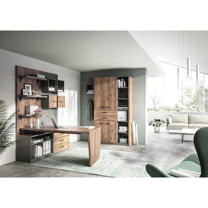 Artikelbild 9 für röhr Schiebetürenschrank quantum, 180/3D6/6120-85-R1 grau, eiche 2 Fachböden 120,0 x 41,9 x 112,5 cm, Artikelnummer 722171