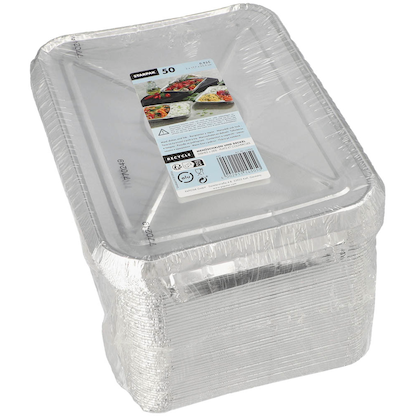 Artikelbild 2 für 50 STARPAK Aluschalen mit Deckel 930 ml, Artikelnummer 238374