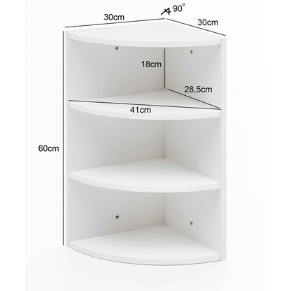 Artikelbild 4 für WOHNLING Eckregal weiß 30,0 x 30,0 x 60,0 cm, Artikelnummer 540961