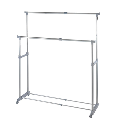 Artikelbild 10 für WENKO Teleskop-Garderobe Twin Bars grau Metall 95,0-163,0 x 98,0-168,0 cm, Artikelnummer 817546