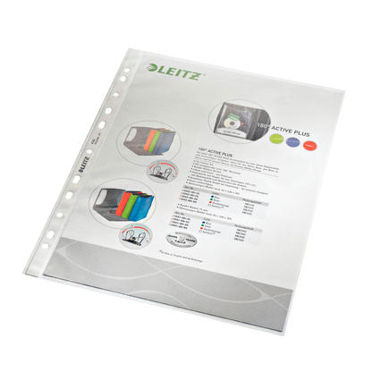 Artikelbild 13 für AKTION: 100 LEITZ Prospekthüllen 4790 DIN A4 transparent genarbt 0,09 mm, Artikelnummer 663957