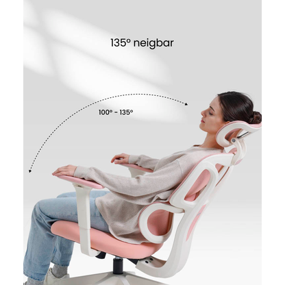 Artikelbild 5 für FlexiSpot Bürostuhl BS5P-PRO Stoff rosa, Gestell schwarz, Artikelnummer 656399