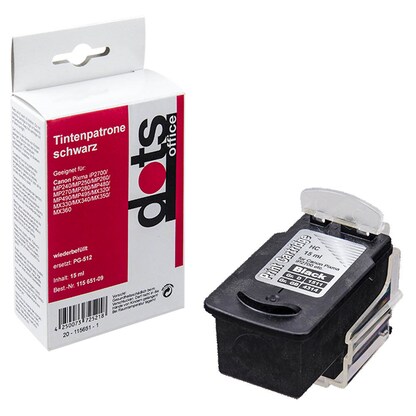 Artikelbild 6 für dots schwarz Druckkopf kompatibel zu Canon PG-512, Artikelnummer 115651