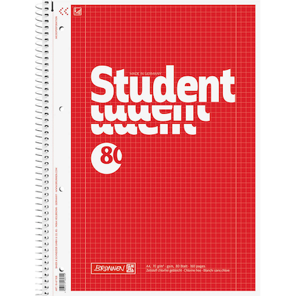 Artikelbild 2 für BRUNNEN Collegeblock Student Lineatur 28 kariert DIN A4 Innen- und Außenrand, 1 St., Artikelnummer 683088