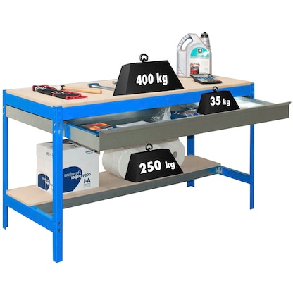 Artikelbild für Simonrack Werkbank KIT SIMONWORK BT0 BOX 900 blau 1 Schublade 90,0 x 61,0 x 84,2 cm, Artikelnummer 742694