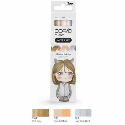 Artikelbild für COPIC® Ciao Mellow Palette Layoutmarker-Set farbsortiert 1,0 + 6,0 mm, 3 St., Artikelnummer 361539