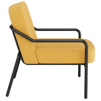 Artikelbild 2 für medso powered by PAPERFLOW Sessel MEDSO M Rund gelb schwarz Stoff, 1 St., Artikelnummer 522389