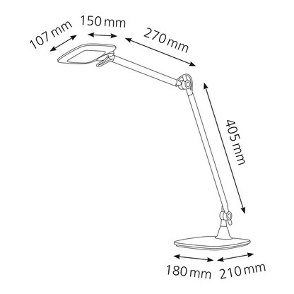 Artikelbild 7 für Hansa LED E-Motion Schreibtischlampe silber 9 W, Artikelnummer 406830