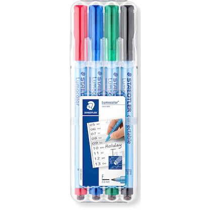 Artikelbild 3 für STAEDTLER Folienstifte farbsortiert non-permanent 4 St., Artikelnummer 532982