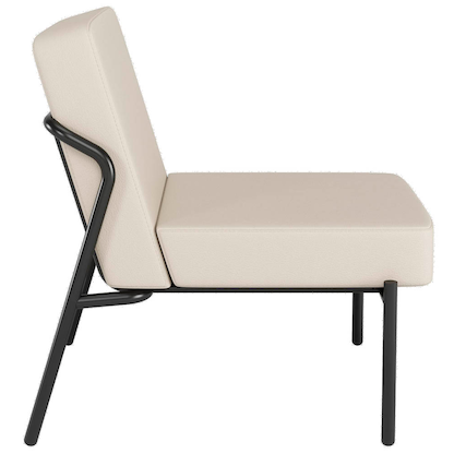 Artikelbild 2 für medso powered by PAPERFLOW Sessel MEDSO S creme schwarz Kunstleder, 1 St., Artikelnummer 522019