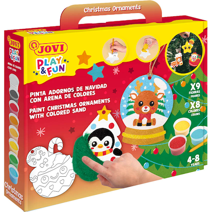 Artikelbild 2 für JOVI Bastelset Play & Fun Sand Painting Kit Christmas mehrfarbig, Artikelnummer 712982