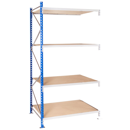 Artikelbild 1 für Manorga Anbau-Schwerlastregal EPSIVOL ZR2515104F4S himmelblau, braun 150,0 x 100,0 x 250,0 cm, Artikelnummer 698969