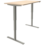 Artikelbild 1 für fm Sidney elektrisch höhenverstellbarer Schreibtisch akazie rechteckig, T-Fuß-Gestell silber 160,0 x 80,0 cm, Artikelnummer 135802