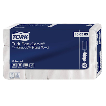 Artikelbild 2 für TORK Papierhandtücher 100585 PeakServe® Endlos™ H5 Interfold-Falzung 1-lagig 4.920 Tücher, Artikelnummer 491751