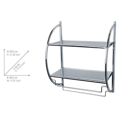 Artikelbild 3 für WENKO Wandregal silber 45,5 x 26,0 x 54,5 cm, Artikelnummer 528880