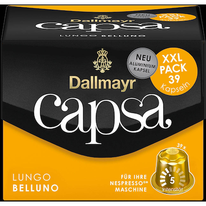 Artikelbild 2 für Dallmayr Capsa Lungo Belluno Kaffeekapseln, Arabicabohnen mild, 39 Portionen, Artikelnummer 552646
