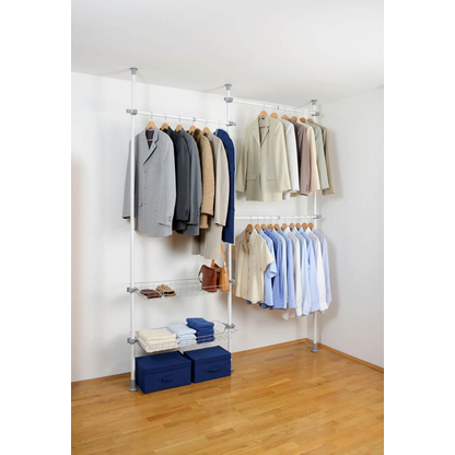 Artikelbild 4 für WENKO Teleskop-Garderobe Herkules Duo 50611100 grau Metall 164,0 - 215,0 x 165,0 - 300,0 cm, Artikelnummer 665007
