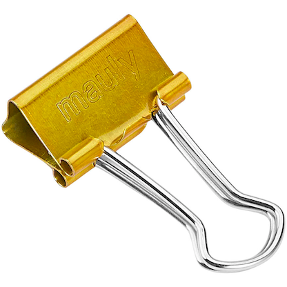 Artikelbild 2 für 12 MAUL Foldbackklammern gold 1,9 cm, Artikelnummer 242776