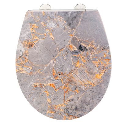 Artikelbild 2 für WENKO WC-Sitz mit Absenkautomatik Grey Marble mehrfarbig, Artikelnummer 816167