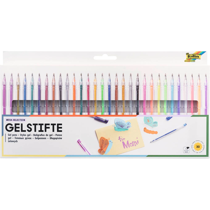 Artikelbild 13 für folia Mega Selection Gelschreiber-Set transparent 1,0 mm, Schreibfarbe: farbsortiert, 30 St., Artikelnummer 962607