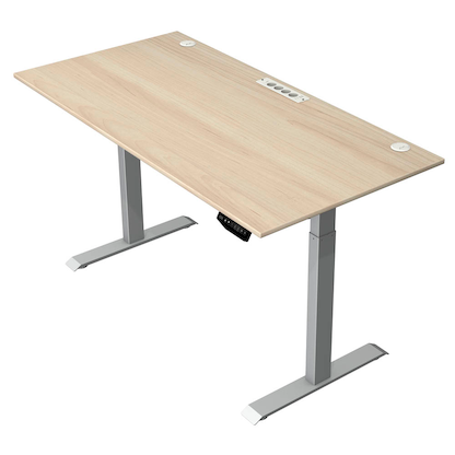 Artikelbild für Kerkmann Move 1 plus elektrisch höhenverstellbarer Schreibtisch ahorn rechteckig, T-Fuß-Gestell grau 160,0 x 80,0 cm, Artikelnummer 510168