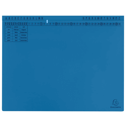 Artikelbild für 25 Exacompta Hängehefter Exaflex Karton blau 1 x Amtsheftung / kaufmännische Heftung, Artikelnummer 111315