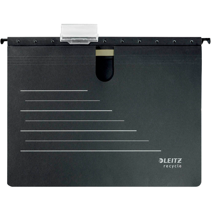 Artikelbild 2 für 10 LEITZ Hängehefter ALPHA® recycle 1920 Karton schwarz 1 x kaufmännische Heftung, Artikelnummer 304192