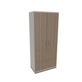 Artikelbild 1 für fm Aktenschrank Sidney, 4260429769902 weiß, eiche natur 2 Fachböden 80,0 x 44,2 x 186,9 cm, Artikelnummer 414213