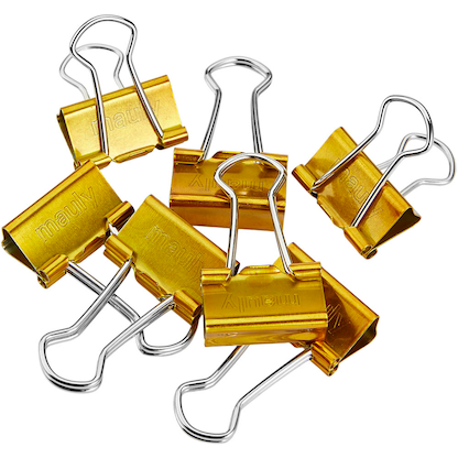 Artikelbild 3 für 12 MAUL Foldbackklammern gold 1,9 cm, Artikelnummer 242776