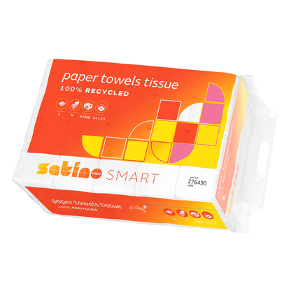 Artikelbild 3 für Satino Papierhandtücher 276498 smart Zick-Zack-Falzung 2-lagig 4.000 Tücher, Artikelnummer 422663