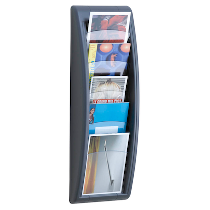 Artikelbild 6 für PAPERFLOW Wandprospekthalter Kompakt anthrazit DIN A5 5 Fächer, Artikelnummer 125013
