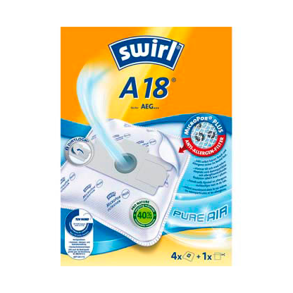 Artikelbild für 4 swirl® MicroPor® Plus A 18 Staubsaugerbeutel, Artikelnummer 338697