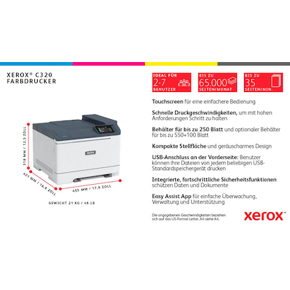 Artikelbild 6 für xerox C320 Farb-Laserdrucker grau, Artikelnummer 415798