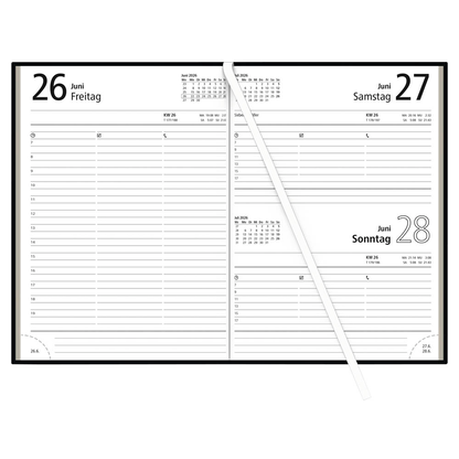 Artikelbild 3 für ZETTLER KALENDER Buchkalender Tagesplaner 2026 schwarz, Artikelnummer 559379