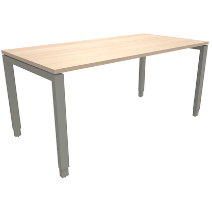 Artikelbild 5 für fm Sidney höhenverstellbarer Schreibtisch akazie rechteckig, 4-Fuß-Gestell Quadratrohr silber 160,0 x 80,0 cm, Artikelnummer 135941