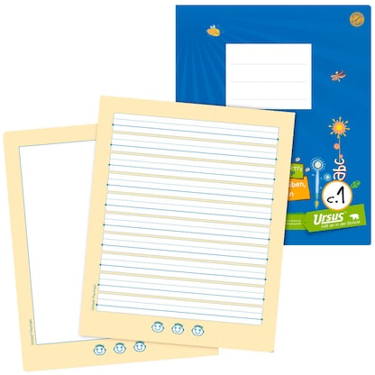 Artikelbild 10 für Ursus Schulhefte Formati Creativheft Lineatur C1 liniert und glatt quart Rand rundum, 20 Blatt, Artikelnummer 800191