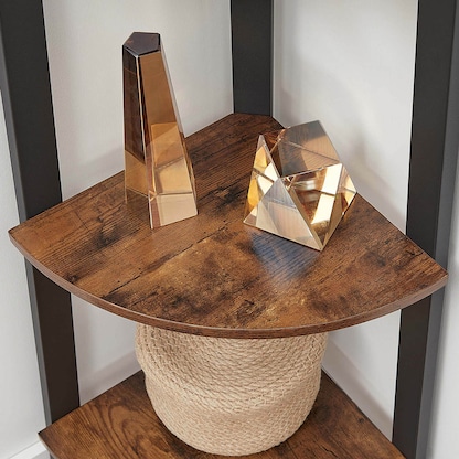 Artikelbild 9 für VASAGLE Eckregal braun, schwarz 48,5 x 34,0 x 125,0 cm, Artikelnummer 262958