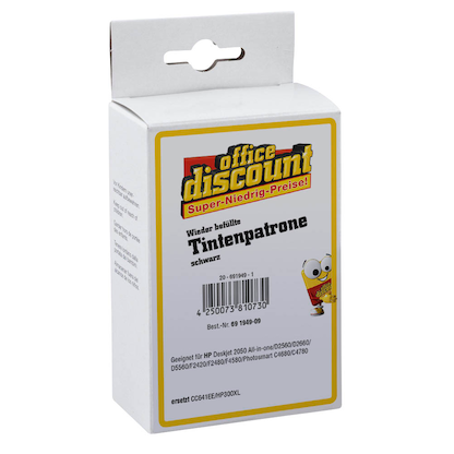 Artikelbild 2 für office discount schwarz Druckerpatrone kompatibel zu HP 300XL (CC641EE), Artikelnummer 691949