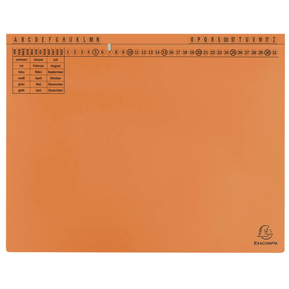 Artikelbild für 25 Exacompta Hängehefter Exaflex Karton orange 1 x Amtsheftung / kaufmännische Heftung, Artikelnummer 111322