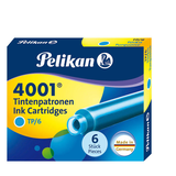 Artikelbild 1 für Pelikan 4001 TP/6 Tintenpatronen für Füller türkis 6 St., Artikelnummer 682494