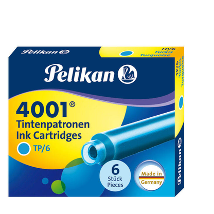 Artikelbild für Pelikan 4001 TP/6 Tintenpatronen für Füller türkis 6 St., Artikelnummer 682494