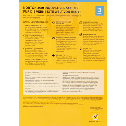 Artikelbild 4 für Norton 360 Deluxe Sicherheitssoftware Vollversion (PKC), Artikelnummer 720171