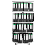 Artikelbild 1 für Gürkan Ordnerdrehsäule grau bis zu 96 Ordner, Etagen einzeln drehbar, H: 163,0 cm, Artikelnummer 926446