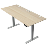 Artikelbild 1 für Kerkmann Move 1 plus elektrisch höhenverstellbarer Schreibtisch ahorn rechteckig, T-Fuß-Gestell grau 180,0 x 80,0 cm, Artikelnummer 510319