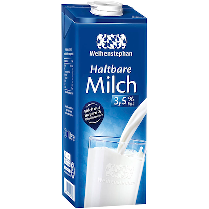 Artikelbild 2 für Weihenstephan Milch 3,5 % 12x 1,0 l, Artikelnummer 509154