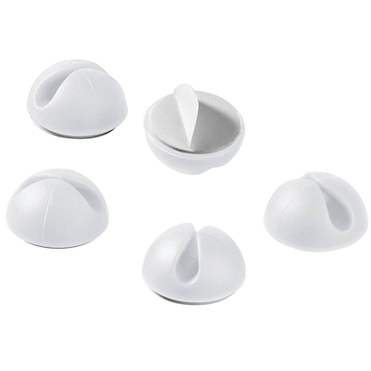 Artikelbild für 5 goobay Kabelclips weiß, Artikelnummer 821314