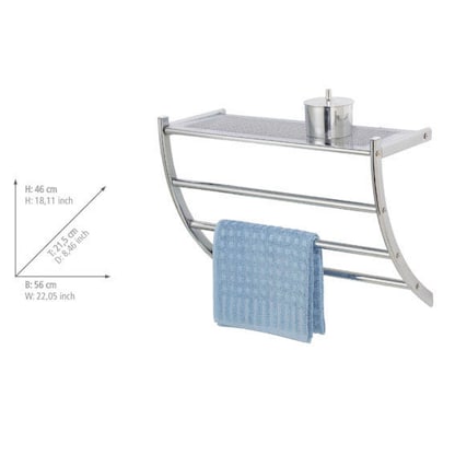 Artikelbild 3 für WENKO Wandregale Pescara silber 56,0 x 21,5 x 46,0 cm, Artikelnummer 528957