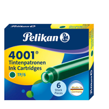 Artikelbild 1 für Pelikan 4001 TP/6 Tintenpatronen für Füller dunkelgrün 6 St., Artikelnummer 682363