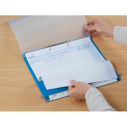 Artikelbild 3 für BOI Patienten-Dokumentations-Hängemappe 2-Ringe Click 2 Stationär blau Boden: 2,5 cm, Artikelnummer 666794